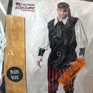 Man pirate costume fit Large